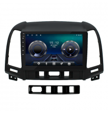Штатная магнитола Lesko для Hyundai Santa Fe II Рестайлинг 2009-2012 экран 9" 4/32Gb 4G Wi-Fi GPS Top