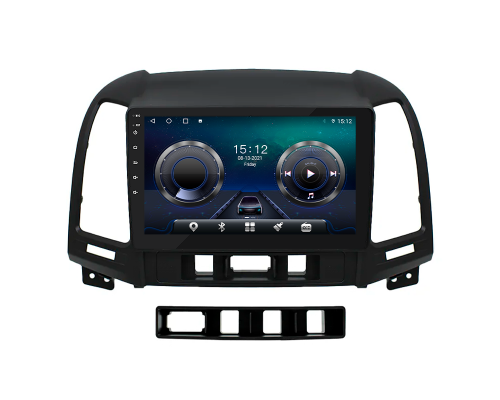 Штатная магнитола Lesko для Hyundai Santa Fe II Рестайлинг 2009-2012 экран 9" 4/32Gb 4G Wi-Fi GPS Top