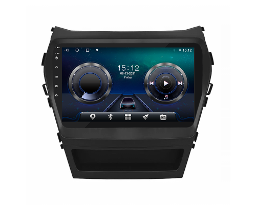 Штатная магнитола Lesko для Hyundai Santa Fe III 2012-2016 экран 9" 4/32Gb 4G Wi-Fi GPS Top