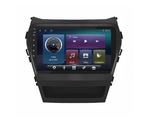 Штатная магнитола Lesko для Hyundai Santa Fe III Рестайлинг 2015-2018 экран 9" 4/32Gb 4G Wi-Fi GPS Top