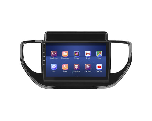 Штатная магнитола Lesko для Hyundai Solaris II Рестайлинг 2020-н.в. экран 9" 4/32Gb 4G Wi-Fi GPS Top