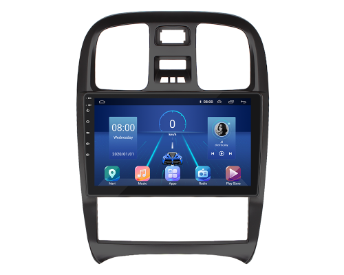 Штатная магнитола Lesko для Hyundai Sonata IV (EF) Рестайлинг 2001-2012 экран 9" 4/32Gb 4G Wi-Fi GPS Top