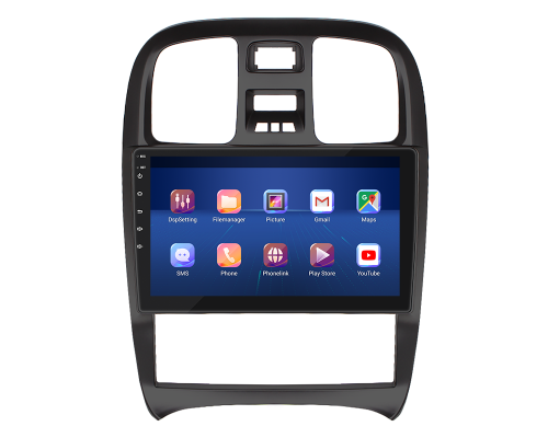 Штатная магнитола Lesko для Hyundai Sonata IV (EF) Рестайлинг 2001-2012 экран 9" 4/32Gb 4G Wi-Fi GPS Top