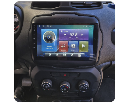 Штатная магнитола Lesko для Jeep Renegade I Рестайлинг 2018-н.в. экран 9" 4/32Gb 4G Wi-Fi GPS Top