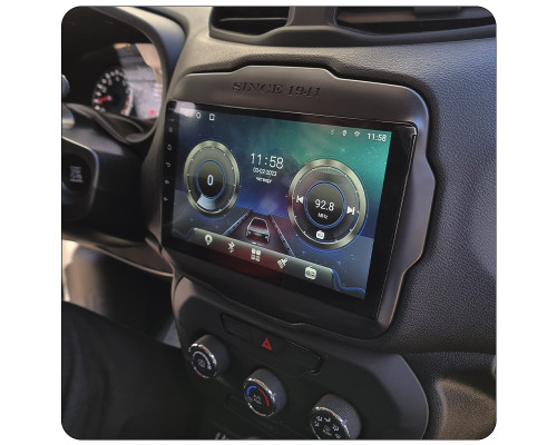 Штатная магнитола Lesko для Jeep Renegade I Рестайлинг 2018-н.в. экран 9" 4/32Gb 4G Wi-Fi GPS Top