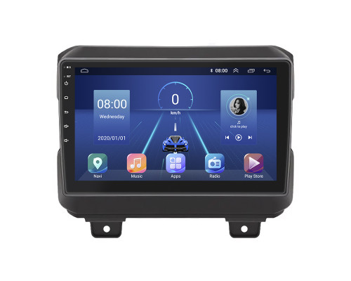Штатная магнитола Lesko для Jeep Wrangler IV (JL) 2017-н.в. экран 9" 4/32Gb 4G Wi-Fi GPS Top