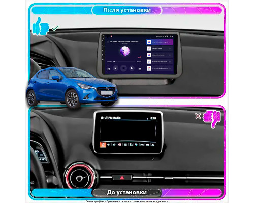 Штатная магнитола Lesko для Mazda 2 III (DJ) 2014-2019 экран 9" 4/32Gb 4G Wi-Fi GPS Top