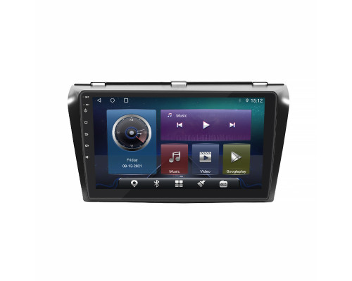 Штатная магнитола Lesko для Mazda 3 I (BK) Рестайлинг 2006-2009 экран 9" 4/32Gb 4G Wi-Fi GPS Top