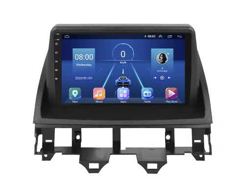 Штатная магнитола Lesko для Mazda 6 I (GG) 2002-2005 экран 9" 4/32Gb 4G Wi-Fi GPS Top