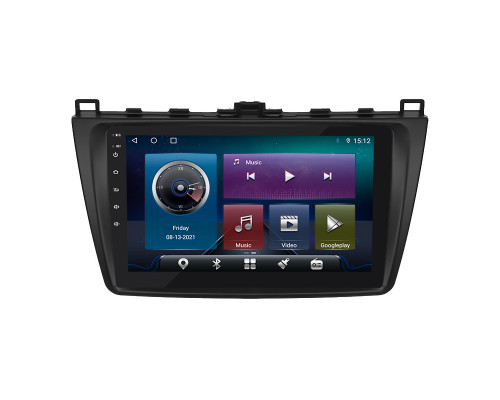 Штатная магнитола Lesko для Mazda 6 II (GH) Рестайлинг 2009-2013 экран 9" 4/32Gb 4G Wi-Fi GPS Top