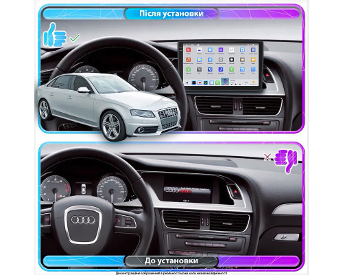 Штатная магнитола Lesko для Audi S4 IV (B8) 2008-2011 экран 9" 4/64 QLED CarPlay 4G Wi-Fi GPS 360 Prime