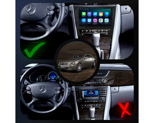 Штатная магнитола Lesko для Mercedes-Benz CLS I (C219) 2004-2008 экран 9" 4/32Gb 4G Wi-Fi GPS Top