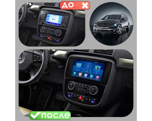 Штатная магнитола Lesko для Mercedes-Benz R-Класс I Рестайлинг 2 2010-2017 экран 9" 4/32Gb 4G Wi-Fi GPS Top