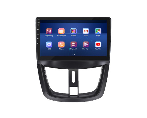 Штатная магнитола Lesko для Peugeot 207 I 2006-2009 экран 9" 4/32Gb 4G Wi-Fi GPS Top