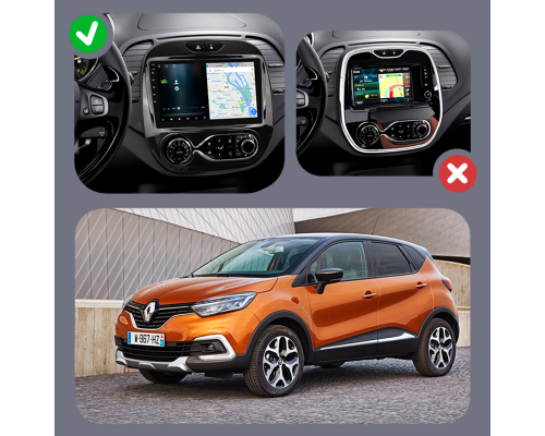 Штатная магнитола Lesko для Renault Captur I 2012-2017 экран 9" 4/32Gb 4G Wi-Fi GPS Top