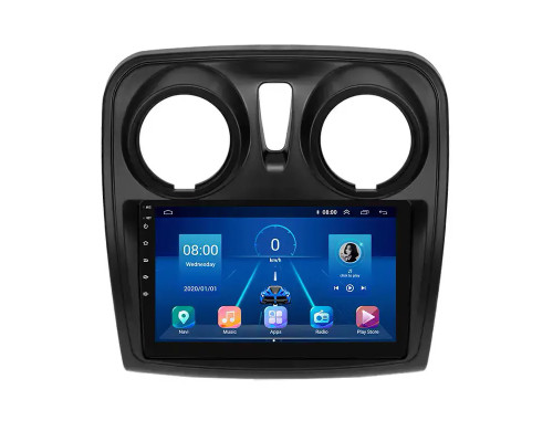 Штатная магнитола Lesko для Renault Sandero II ver 2 2013-2018 экран 9" 4/32Gb 4G Wi-Fi GPS Top