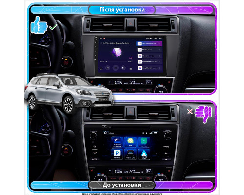 Штатная магнитола Lesko для Subaru Outback V 2014-2018 экран 9" 4/32Gb 4G Wi-Fi GPS Top