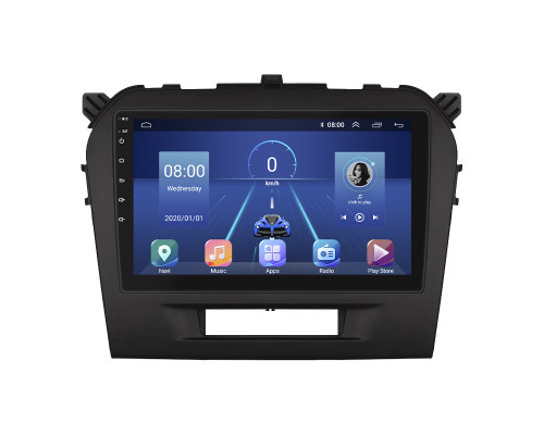 Штатная магнитола Lesko для Suzuki Vitara II 2014-2019 экран 9" 4/32Gb 4G Wi-Fi GPS Top