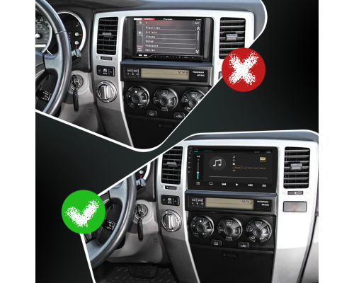 Штатная магнитола Lesko для Toyota 4Runner IV Рестайлинг 2005-2009 экран 9" 4/32Gb 4G Wi-Fi GPS Top