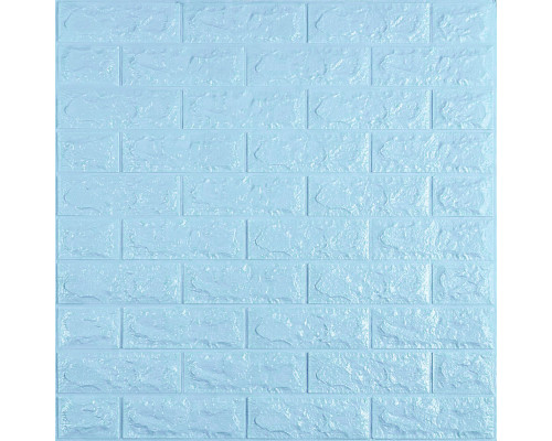 3D панель самоклеющаяся 700x770x7мм кирпич Голубой (005-7) SW-00000658