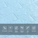 3D панель самоклеющаяся 700x770x7мм кирпич Голубой (005-7) SW-00000658