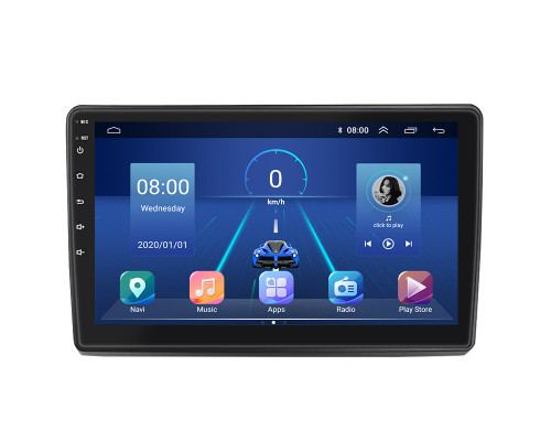 Штатная магнитола Lesko для Toyota Sienna II 2003-2005 экран 9" 4/32Gb 4G Wi-Fi GPS Top