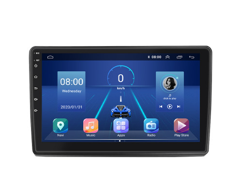 Штатная магнитола Lesko для Toyota Sienna II Рестайлинг 2005-2010 экран 9" 4/32Gb 4G Wi-Fi GPS Top