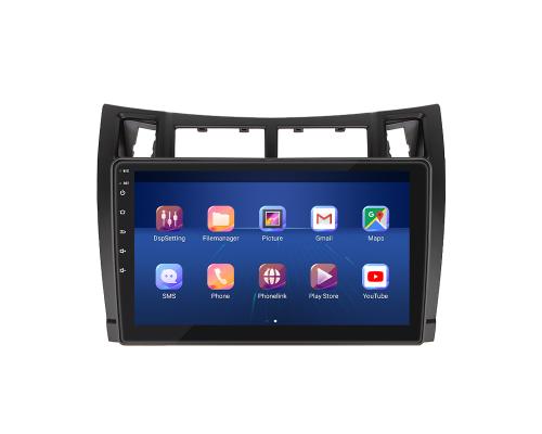 Штатная магнитола Lesko для Toyota Yaris II Рестайлинг 2009-2012 экран 9" 4/32Gb 4G Wi-Fi GPS Top