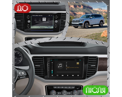 Штатная магнитола Lesko для Volkswagen Atlas I Рестайлинг 2020-н.в. экран 9" 4/32Gb 4G Wi-Fi GPS Top