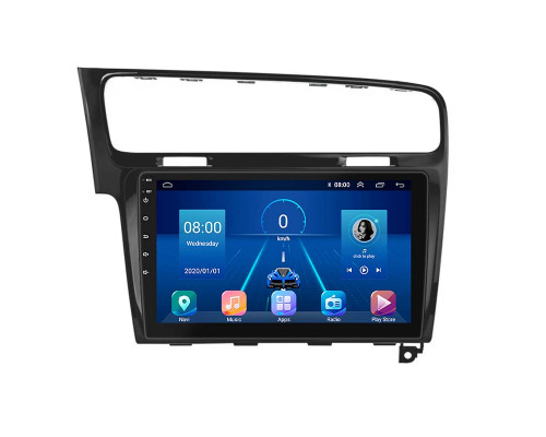 Штатная магнитола Lesko для Volkswagen Golf VII Рестайлинг 2017-н.в. экран 10" 4/32Gb 4G Wi-Fi GPS Top