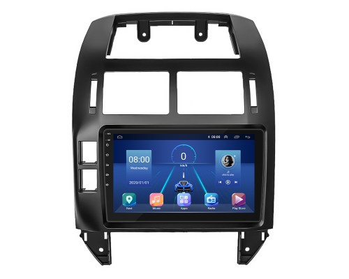 Штатная магнитола Lesko для Volkswagen Polo IV 2001-2005 экран 9" 4/32Gb 4G Wi-Fi GPS Top