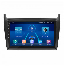 Штатная магнитола Lesko для Volkswagen Polo V 2009-2015 экран 9" 4/32Gb 4G Wi-Fi GPS Top