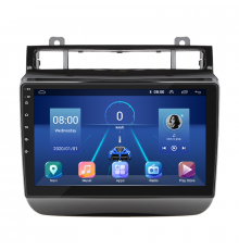 Штатная магнитола Lesko для Volkswagen Touareg II Рестайлинг 2014-2018 экран 9" 4/32Gb 4G Wi-Fi GPS Top