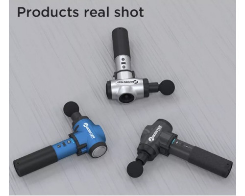 Профессиональный перкуссионный массажер для мышц Booster E (24V) Черный — ударный пистолет для снятия напряжения и боли.