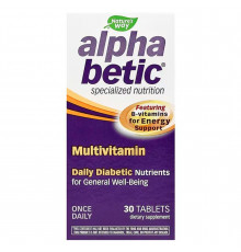 Мультивітаміни для діабетиків, Alpha Betic® Multivitamin, Nature's Way, один раз на день, 30 таблеток