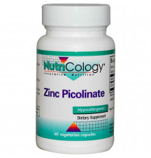 Цинк Піколінат, Zinc Picolinate, Nutricology, 60 капсул