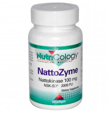 НаттоЗім, NattoZyme, Nutricology, 180 гелевих капсул