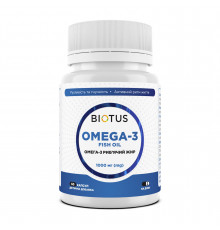 Омега-3 ісландський риб'ячий жир, Omega-3 Fish Oil, Biotus, 60 капсул (1000 мг на 2 капсули)