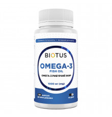 Омега-3 ісландський риб'ячий жир, Omega-3 Fish Oil, Biotus, 120 капсул (1000 мг на 2 капсули)