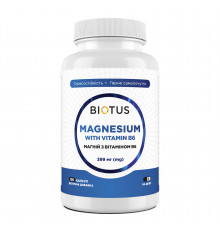 Магній з вітаміном В6, Magnesium with Vitamin B6, Biotus, 399 мг, 150 капсул