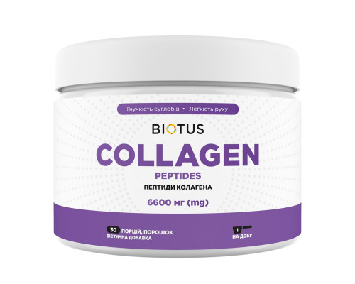 Пептиди колагену, тип 1 та 3, Collagen Peptides, Biotus, 6600 мг, 198 г