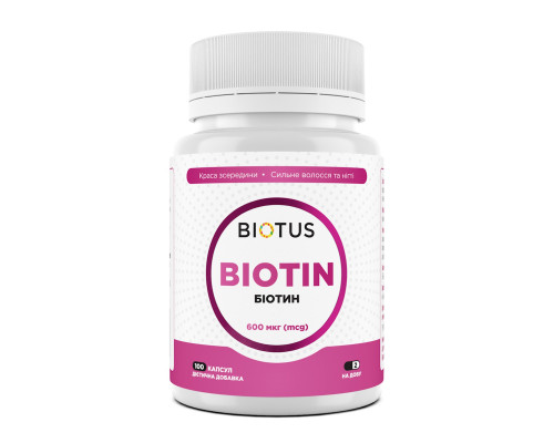Біотин, Biotin, Biotus, 600 мкг, 100 таблеток
