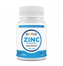 Цинк піколінат, Zinc Picolinate, Biotus, 15 мг, 60 капсул