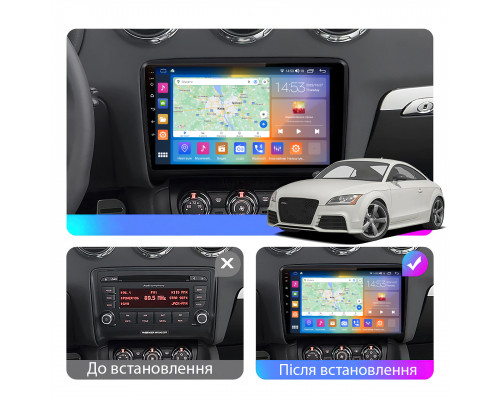Штатная магнитола Lesko для Audi TT II (8J) 2006-2010 экран 9" 4/64Gb CarPlay 4G Wi-Fi GPS Prime