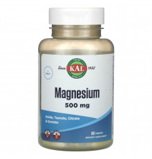 Магній, Magnesium, KAL, 500 мг, 60 таблеток