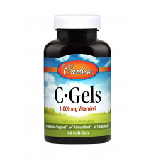 Вітамін C, C-Gel, Carlson, 1000 мг, 60 гелевих капсул