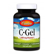 Вітамін C, C-Gel, Carlson, 1000 мг, 100 гелевих капсул