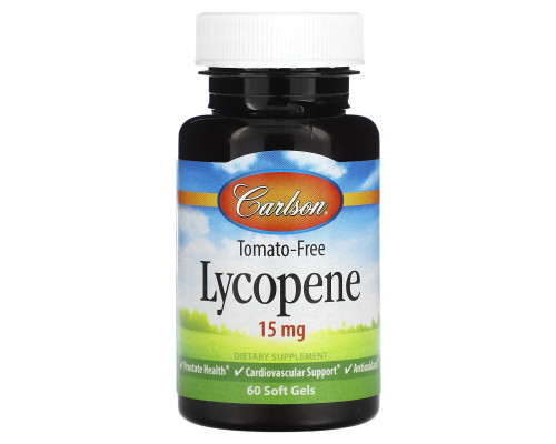 Лікопін, Lycopene, Carlson, 15 мг, 60 гелевих капсул