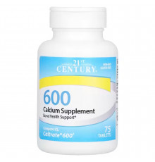 Кальцій для кісток, Calcium Supplement, 21st Century, 600 мг, 75 таблеток