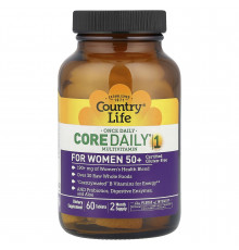 Вітаміни для жінок 50+, Core Daily-1 Multivitamins, Country Life, 1 в день, 60 таблеток